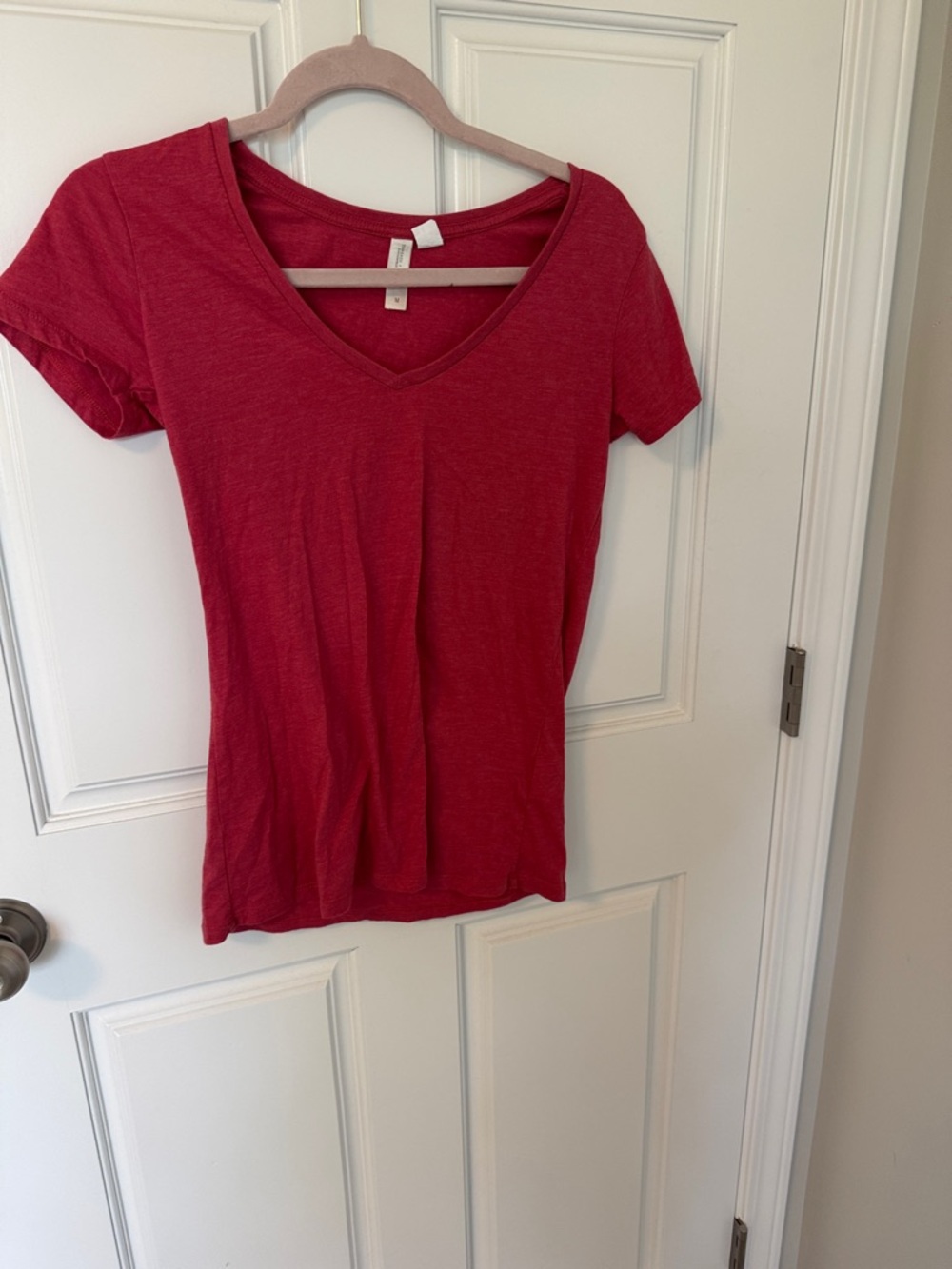 Threads 4 Thought Women's V-Neck Short Sleeve Tee - Raspberry Red